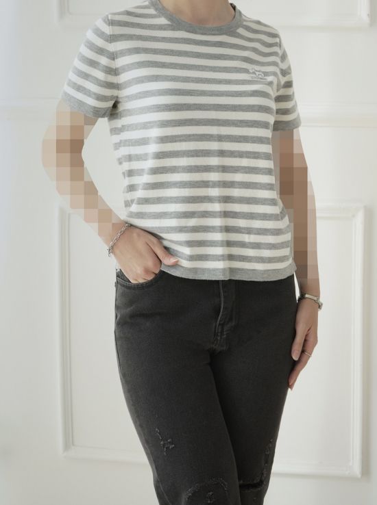 بافت آستین کوتاه بنفشه