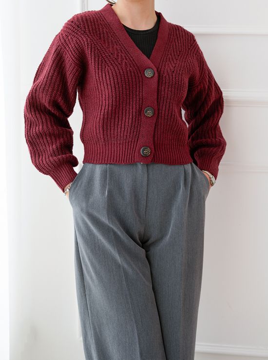 ژاکت بافت کراپ زارا