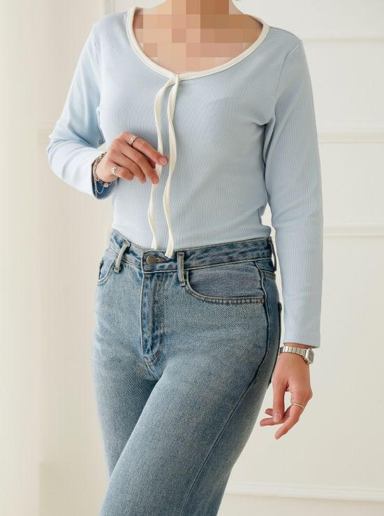 بلوز کبریتی یقه گره ای رویال