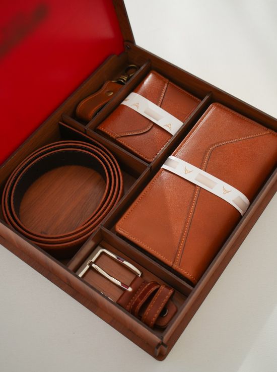 ست 4تیکه چرم مردانه نیک