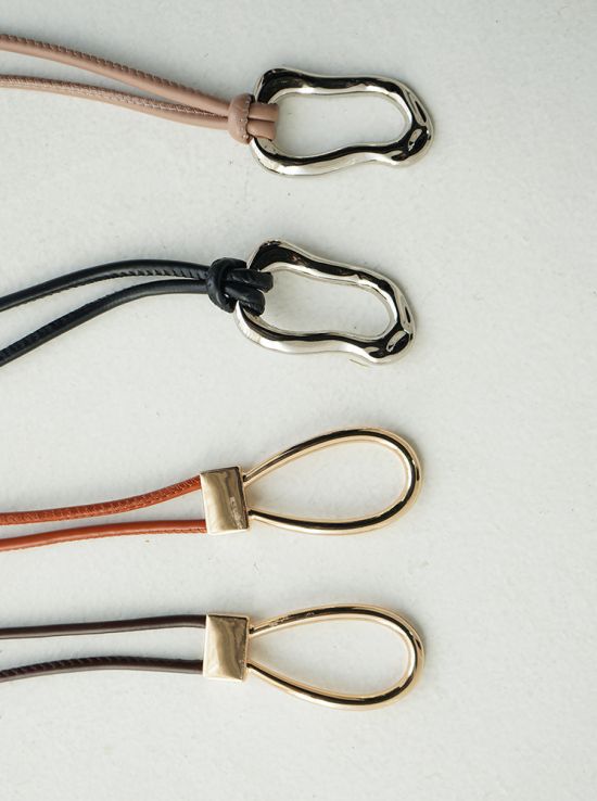 کمربند چرم گره ای گلارا