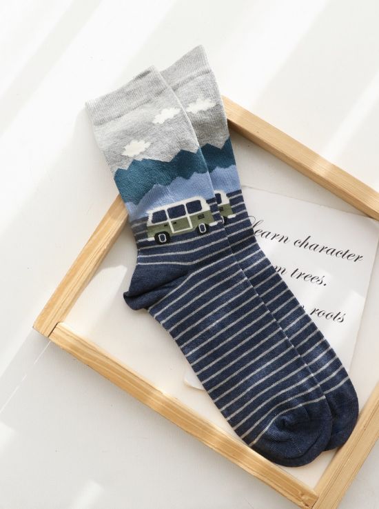 جوراب مردانه چتیک مدل ماشین و ابر | هیبا