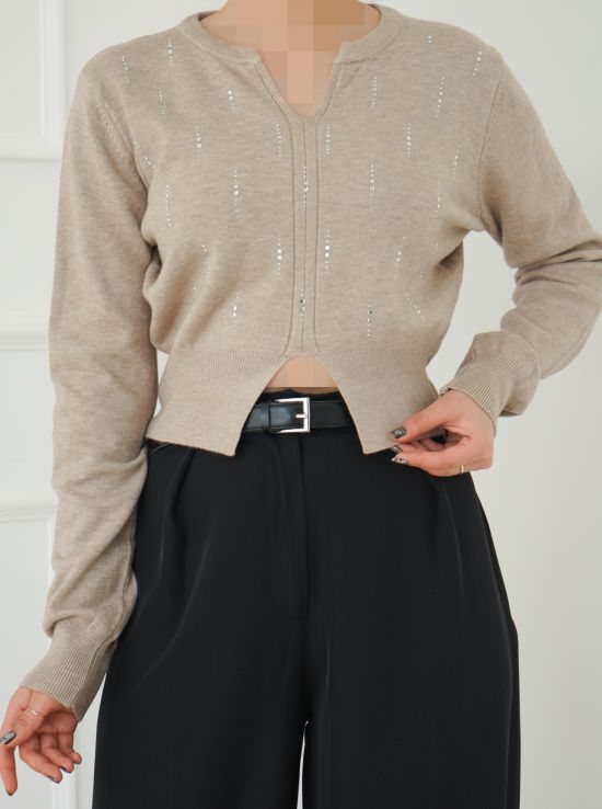 بلوز بافت کراپ پارمیس | هیبا