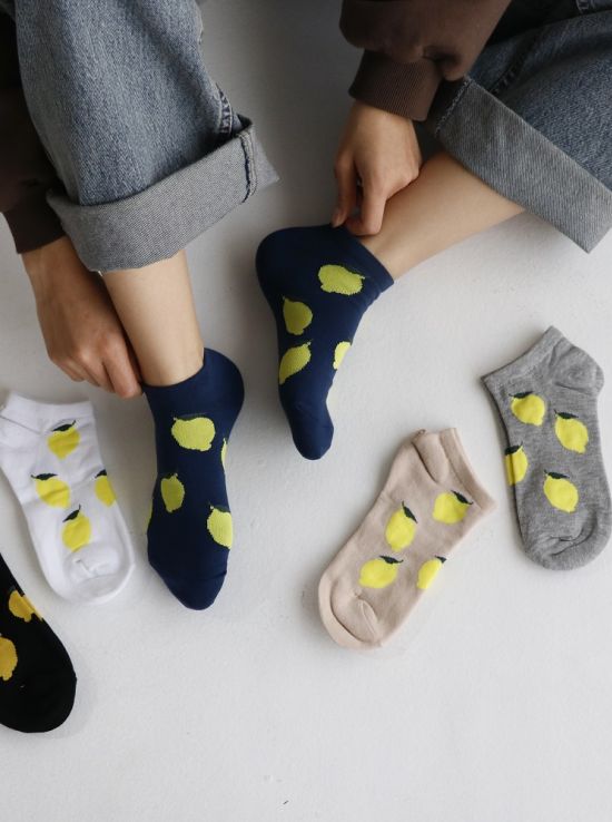 جوراب مچی پنبه لامیل لیمو | هیبا