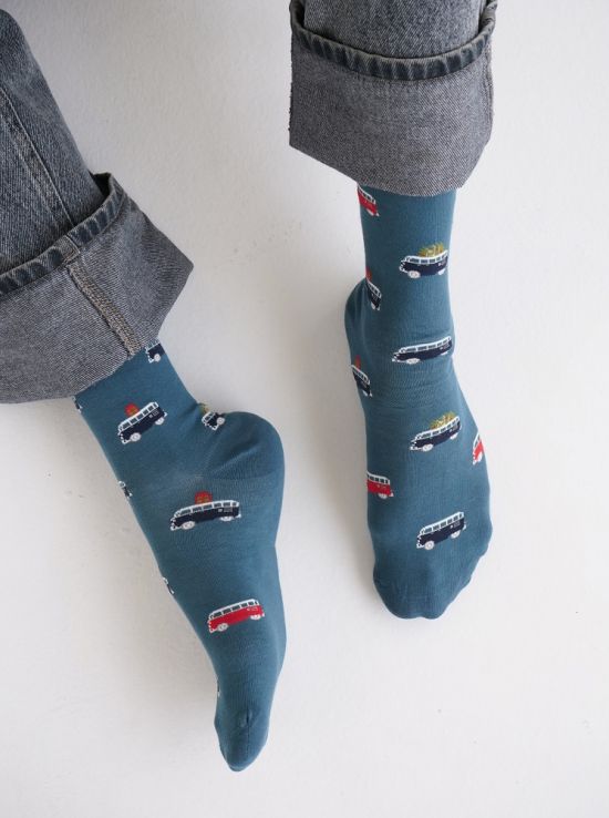 جوراب مردانه چتیک مدل ماشین کریسمس | هیبا