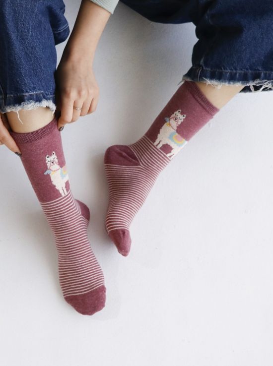 جوراب زنانه چتیک مدل بچه لاما | هیبا