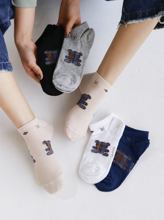 جوراب مچی پنبه لامیل خرس لویی ویتون | هیبا