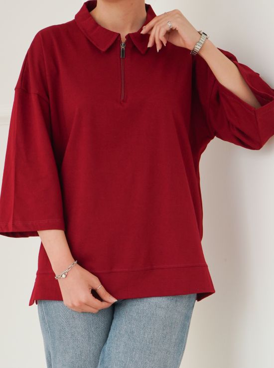 تیشرت نیم زیپ جانا | هیبا