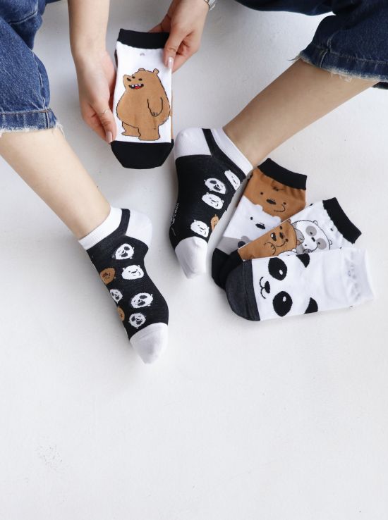 جوراب مچی پاتریس طرح خرس وپاندا | هیبا