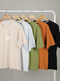تیشرت لانگ گل بابونه
