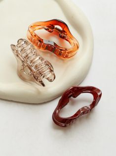 کلیپس شیشه ای کوچک طرح منحنی