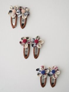 گیره کارتی میکس پاستیلی A گل پارچه ای