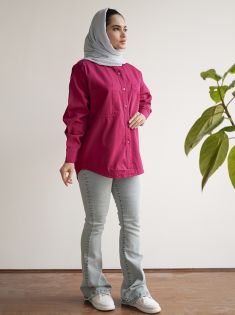شومیز کتان مهتاب