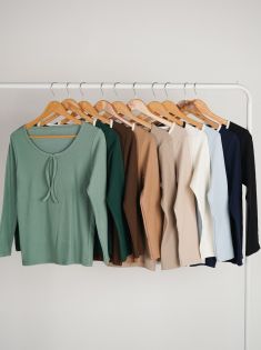 بلوز کبریتی یقه گره ای رویال