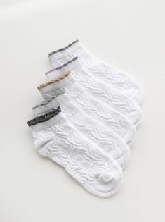 جوراب مچی پنبه لامیل طرح برجسته | هیبا