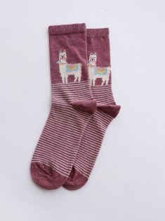 جوراب زنانه چتیک مدل بچه لاما | هیبا