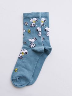 جوراب زنانه چتیک مدل اسنوپی خوشحال | هیبا