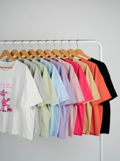 تیشرت باکسی پلنگ صورتی | هیبا