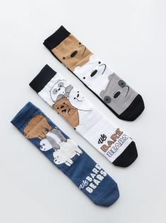 جوراب ساقدار پاتریس طرح سه خرس کله پوک | هیبا