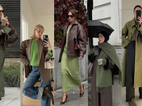 استایل با رنگ سبز ماچا